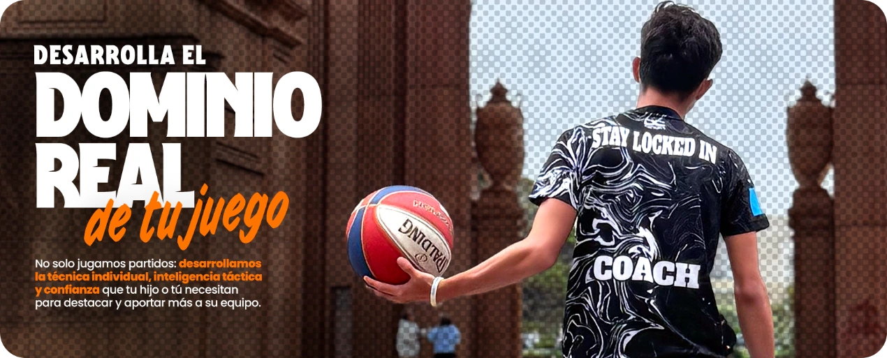 Imagen del coach con un balón